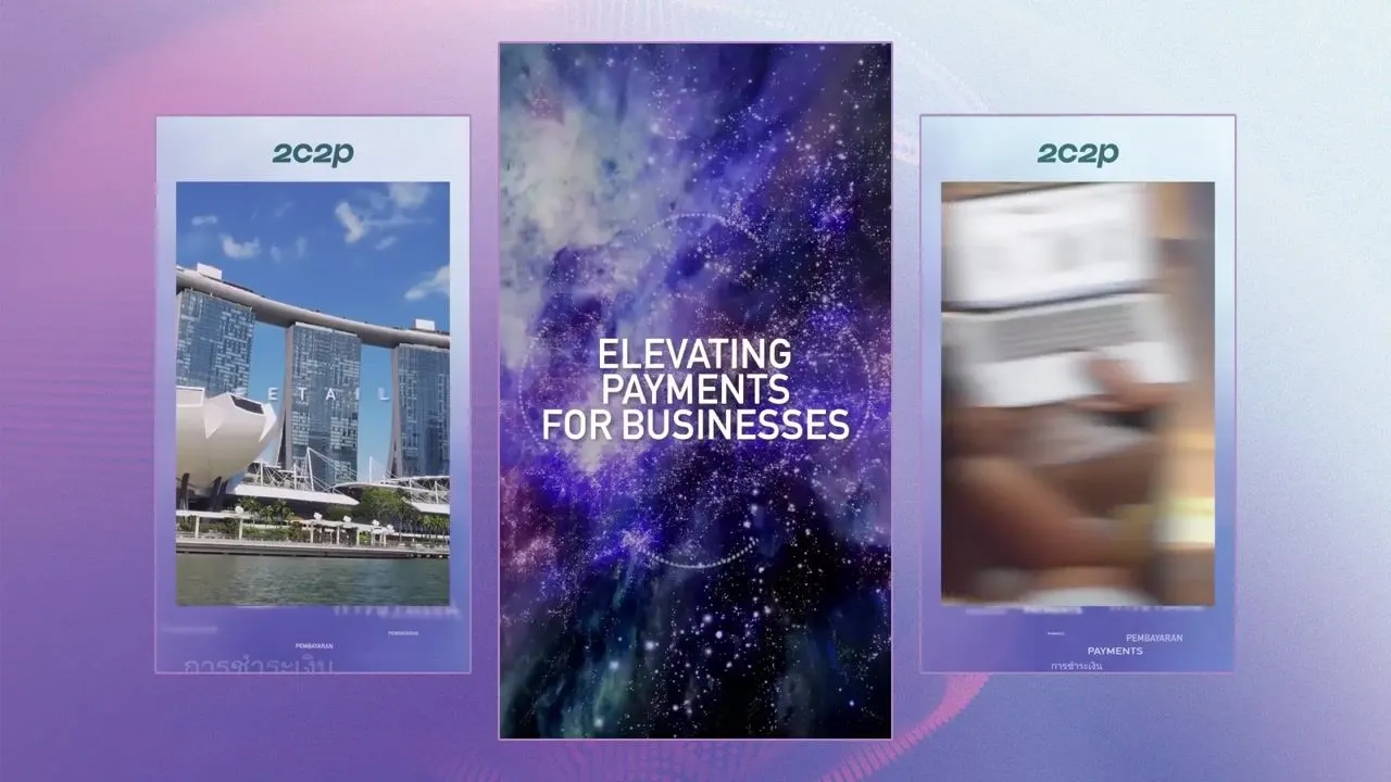 Elevating Payments for Businesses booth panels